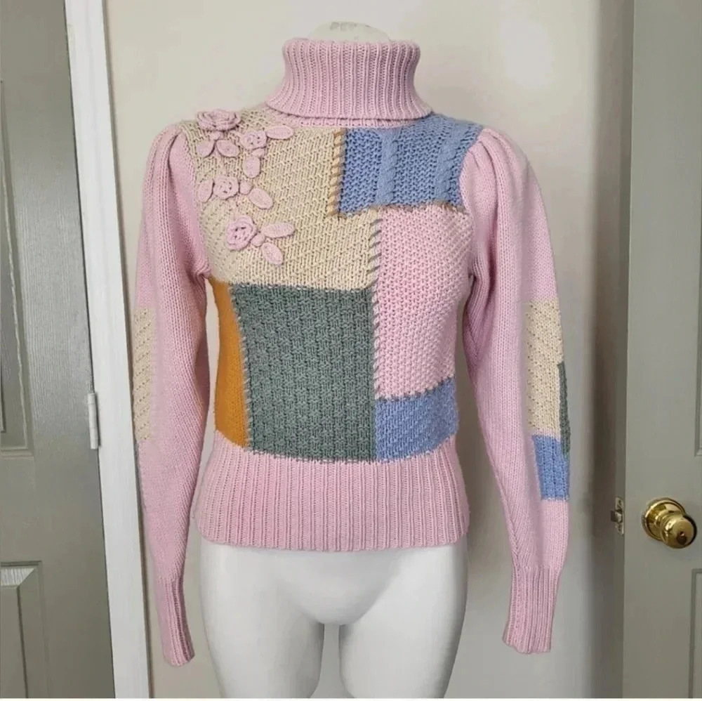 Loveshackfancy Allan Patchwork Retro Chunky Autum… - image 4